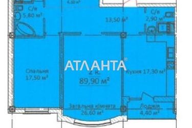 2-rooms apartment apartment by the address st. Evreyskaya Bebelya (area 89,9 m²) - imageAlt 14 2-rooms apartment apartment by the address st. Evreyskaya Bebelya (area 89,9 m²) - Atlanta.ua - imageAlt 14