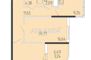 2-кімнатна квартира за адресою вул. Краснова (площа 59,0 м²) - Atlanta.ua - фото 19
