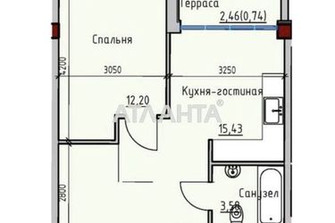 1-комнатная квартира по адресу ул. Софиевская (площадь 40,5 м²) - Atlanta.ua - фото 32