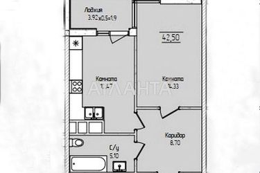 1-room apartment apartment by the address st. Krasnova (area 42,5 m²) - photo 6 1-room apartment apartment by the address st. Krasnova (area 42,5 m²) - Atlanta.ua - photo 6
