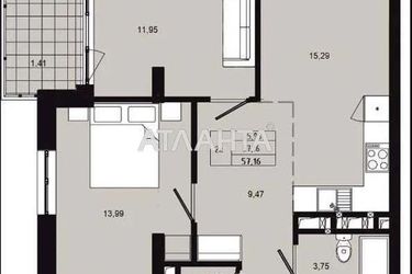2-комнатная квартира по адресу ул. Трускавецкая (площадь 57,2 м²) - Atlanta.ua - фото 21
