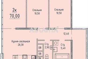 2-комнатная квартира по адресу ул. Аркадийское плато (площадь 69,2 м²) - Atlanta.ua - фото 7