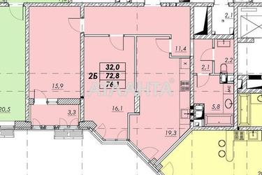 2-комнатная квартира по адресу ул. Прохоровская (площадь 78,5 м²) - Atlanta.ua - фото 8