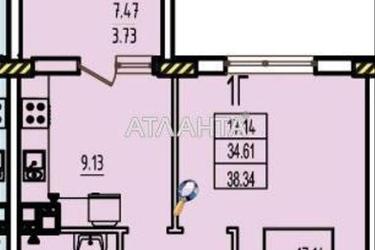 1-room apartment apartment by the address st. Stroitelnaya (area 38,5 m²) - Atlanta.ua - фото 8
