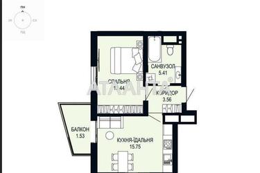 1-кімнатна квартира за адресою Щурата В. Вул. (площа 39,7 м²) - Atlanta.ua - фото 30