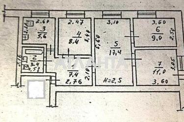 Багатокімнатна квартира за адресою вул. Героїв Крут (площа 63 м²) - Atlanta.ua - фото 21