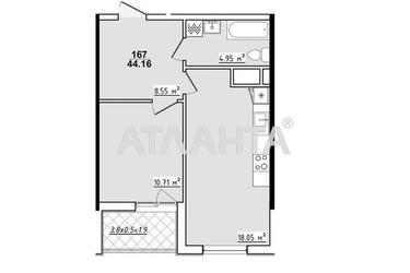 1-комнатная квартира по адресу ул. Королева ак. (площадь 44,2 м²) - Atlanta.ua - фото 8