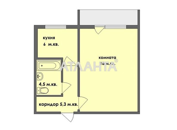 1-room apartment apartment by the address st. Frantsuzskiy bul Proletarskiy bul (area 32,0 m2) - Atlanta.ua - photo 5
