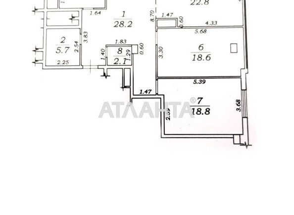 2-комнатная квартира по адресу ул. Гагаринское плато (площадь 105 м²) - Atlanta.ua - фото 12