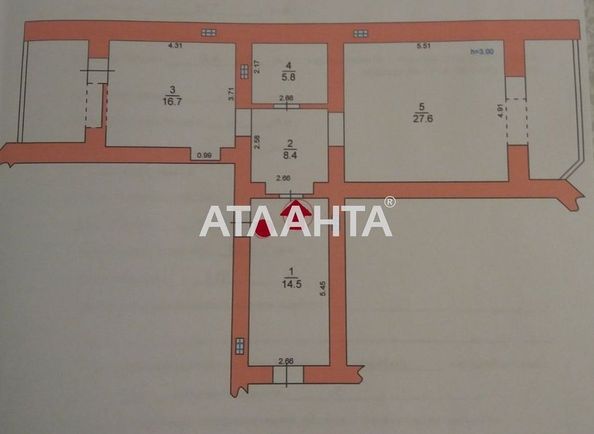 1-кімнатна квартира за адресою Хантадзе пров. (площа 83,3 м2) - Atlanta.ua - фото 4
