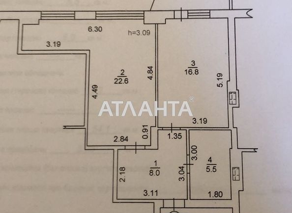 1-room apartment apartment by the address st. Radostnaya (area 54,1 m2) - Atlanta.ua - photo 2