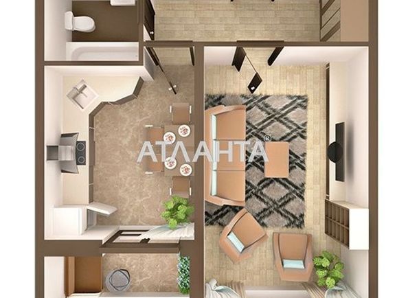 1-room apartment apartment by the address st. Fontanskaya dor Perekopskoy Divizii (area 42,9 m2) - Atlanta.ua - photo 6