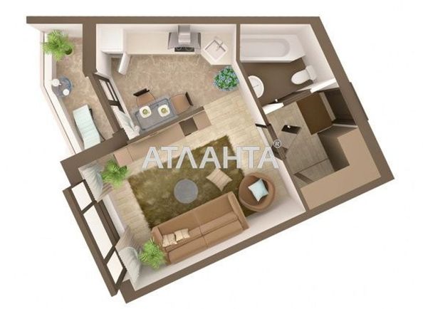 1-комнатная квартира по адресу Фонтанская дор. (площадь 36,6 м²) - Atlanta.ua - фото 5