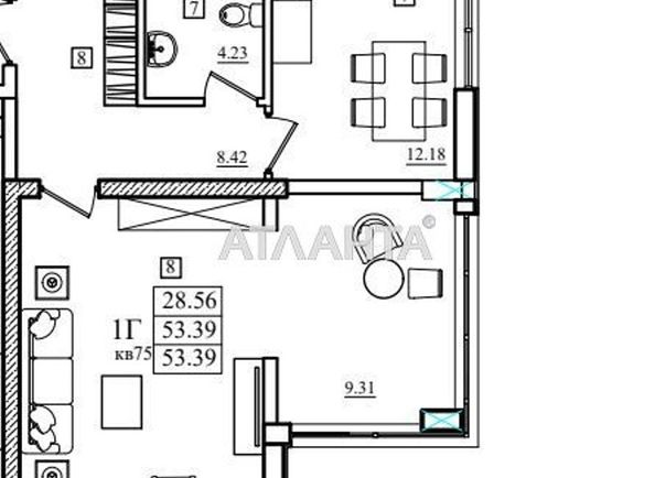 1-room apartment apartment by the address st. Nikolaevskaya (area 52,5 m2) - Atlanta.ua - photo 7
