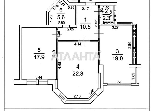 2-rooms apartment apartment by the address st. Parusnaya Geroev Stalingrada (area 76 m²) - Atlanta.ua - photo 3