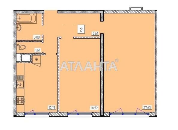 2-rooms apartment apartment by the address st. Zhemchuzhnaya (area 69,6 m2) - Atlanta.ua - photo 2