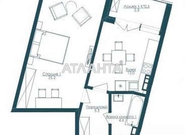 1-room apartment apartment by the address st. Frantsuzskiy bul Proletarskiy bul (area 64,1 m2) - Atlanta.ua - photo 5