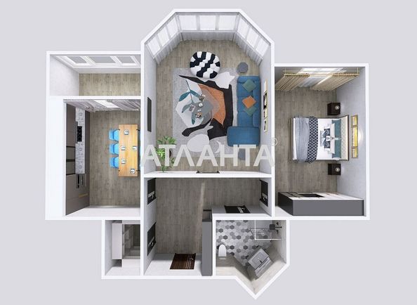 2-rooms apartment apartment by the address st. Parusnaya Geroev Stalingrada (area 77 m²) - Atlanta.ua - photo 10