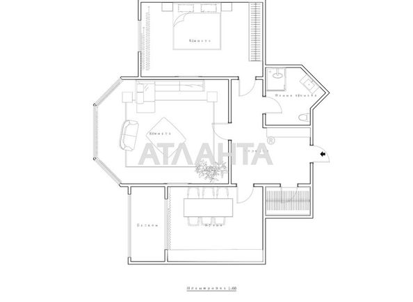 2-rooms apartment apartment by the address st. Parusnaya Geroev Stalingrada (area 77 m²) - Atlanta.ua - photo 15