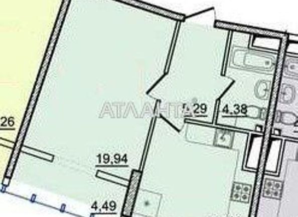 1-room apartment apartment by the address st. Genuezskaya (area 46,0 m2) - Atlanta.ua