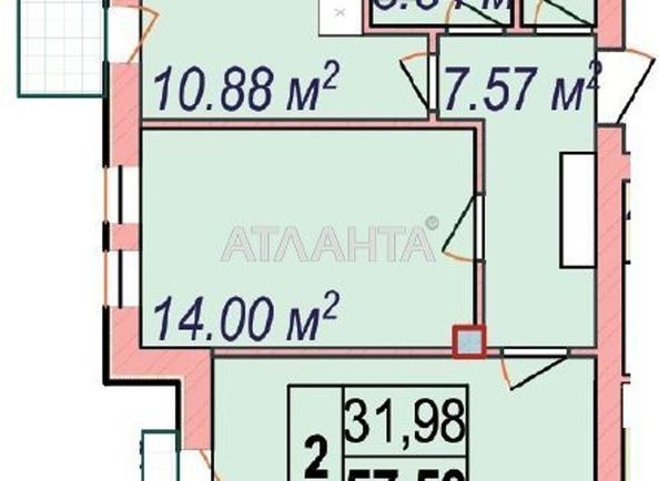 2-rooms apartment apartment by the address st. Mayskiy per (area 59,3 m2) - Atlanta.ua