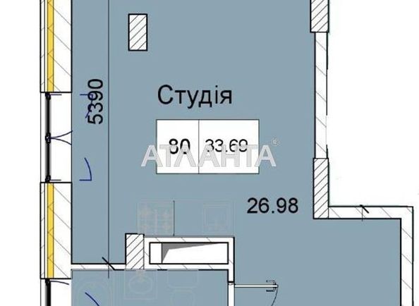 1-комнатная квартира по адресу ул. Сахарова (площадь 34,7 м²) - Atlanta.ua - фото 2