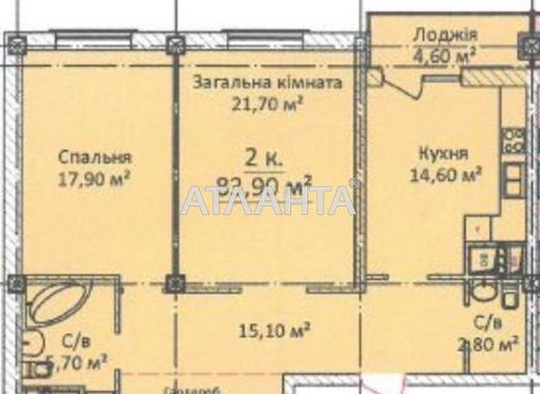 2-rooms apartment apartment by the address st. Evreyskaya Bebelya (area 83,9 m2) - Atlanta.ua - photo 4
