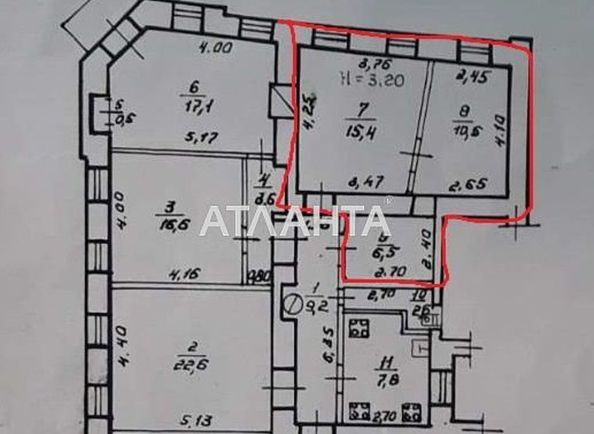 Коммунальная квартира по адресу ул. Ризовская (площадь 25,9 м2) - Atlanta.ua - фото 6