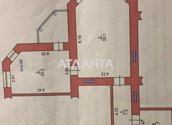 1-комнатная квартира по адресу Хантадзе пер. (площадь 73,3 м²) - Atlanta.ua - фото 24