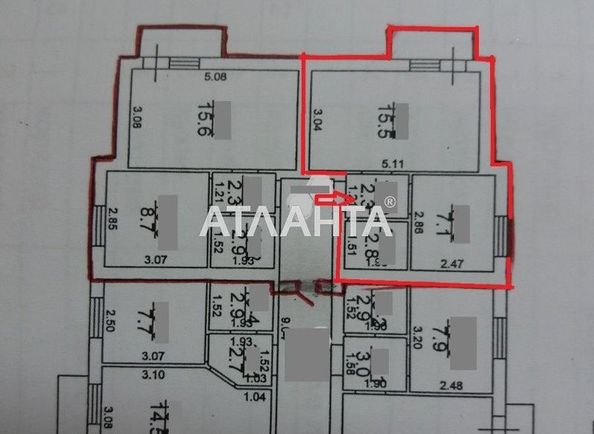 1-комнатная квартира по адресу ул. Магистральная (площадь 27,0 м2) - Atlanta.ua - фото 4