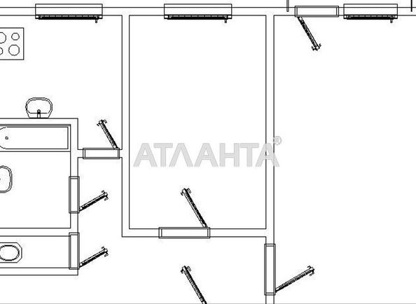2-rooms apartment apartment by the address st. Zheleznodorozhnaya (area 42 m²) - Atlanta.ua - photo 21