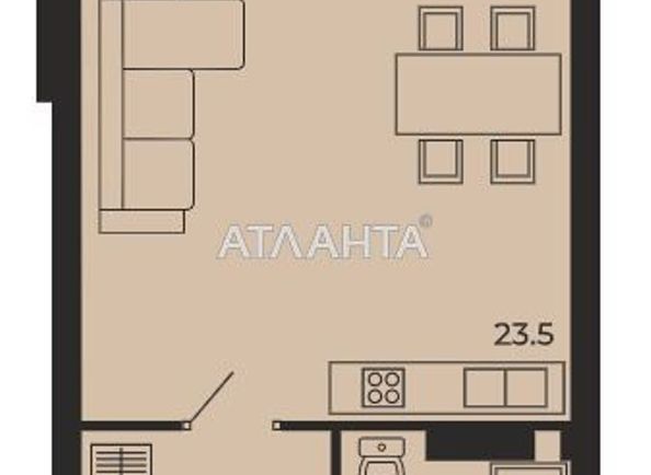1-комнатная квартира по адресу Среднефонтанский пер. (площадь 36,8 м²) - Atlanta.ua - фото 3