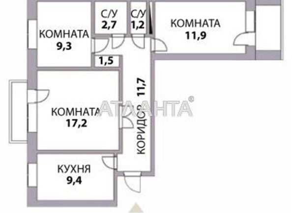 3-rooms apartment apartment by the address st. Ilfa i Petrova (area 67,0 m2) - Atlanta.ua - photo 2