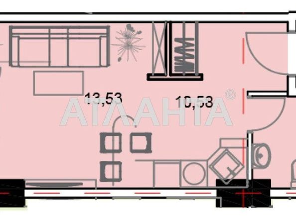 1-room apartment apartment by the address st. Gagarinskoe plato (area 26,1 m2) - Atlanta.ua - photo 5