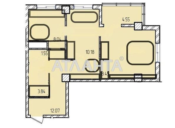 1-room apartment apartment by the address st. Orlovskaya (area 36,0 m2) - Atlanta.ua - photo 5