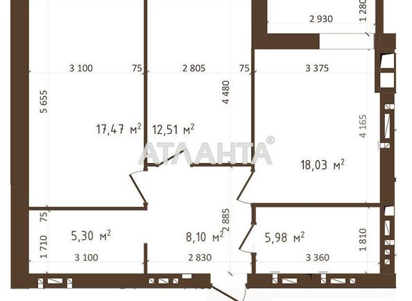 2-rooms apartment apartment by the address st. Sakharova (area 56,9 m2) - Atlanta.ua - photo 5