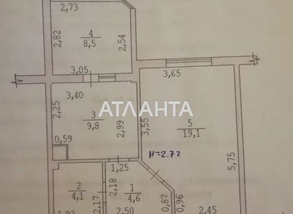 1-room apartment apartment by the address st. Raduzhnyy m n (area 46,0 m2) - Atlanta.ua - photo 3