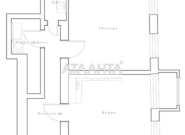 1-кімнатна квартира за адресою вул. Пастера (площа 54,5 м²) - Atlanta.ua - фото 13