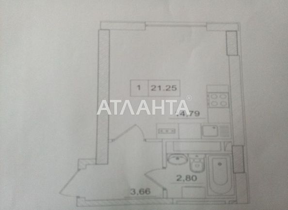 1-room apartment apartment by the address st. 7 km ovidiopolskoy dor (area 21,3 m2) - Atlanta.ua - photo 3
