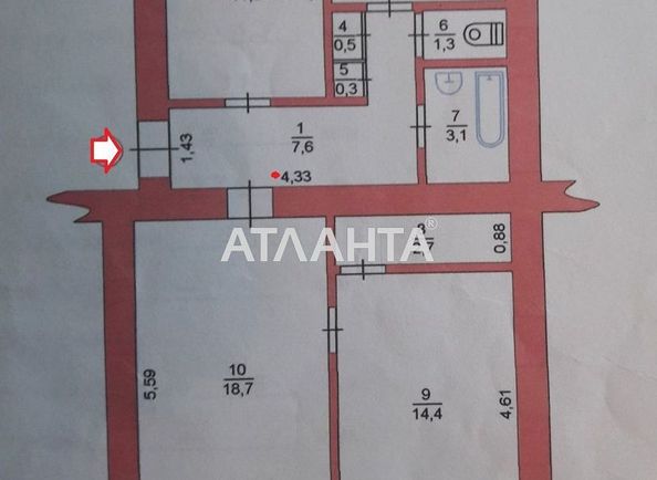 3-комнатная квартира по адресу Мира пр. (площадь 67 м²) - Atlanta.ua - фото 3