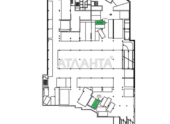 Commercial real estate at st. Gagarinskoe plato (area 16,8 m2) - Atlanta.ua