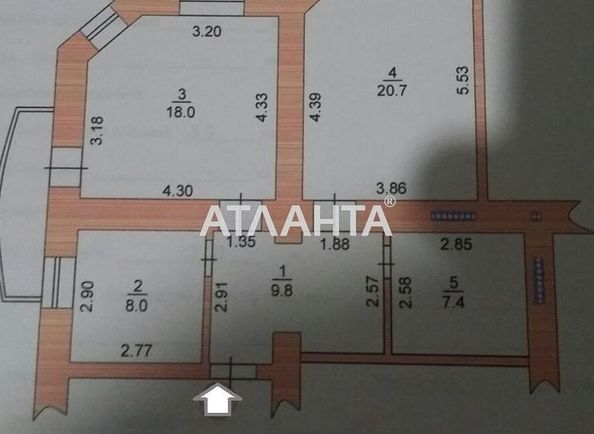 3-комнатная квартира по адресу Хантадзе пер. (площадь 67 м²) - Atlanta.ua - фото 3