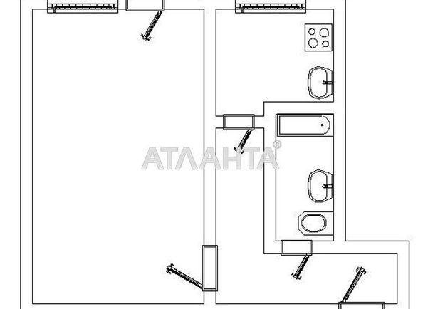 1-room apartment apartment by the address st. Shevchenko pr (area 33,0 m2) - Atlanta.ua - photo 2