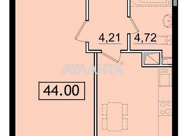 1-room apartment apartment by the address st. Sakharova (area 44,0 m2) - Atlanta.ua - photo 2