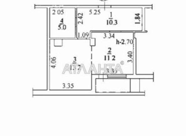 2-rooms apartment apartment by the address st. DOS (area 43,0 m2) - Atlanta.ua