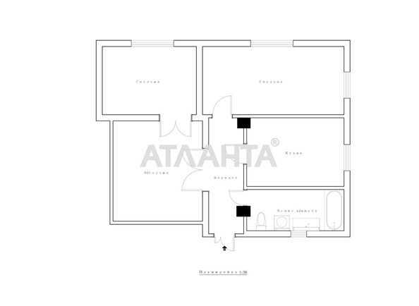 3-кімнатна квартира за адресою вул. Селищна (площа 60,2 м²) - Atlanta.ua - фото 17