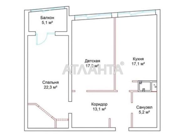 2-rooms apartment apartment by the address st. Novoberegovaya (area 80,0 m2) - Atlanta.ua - photo 10
