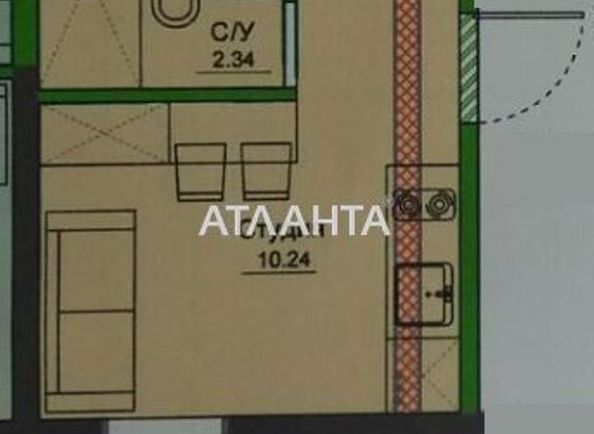 1-room apartment apartment by the address st. Stroitelnyy per (area 24,2 m2) - Atlanta.ua