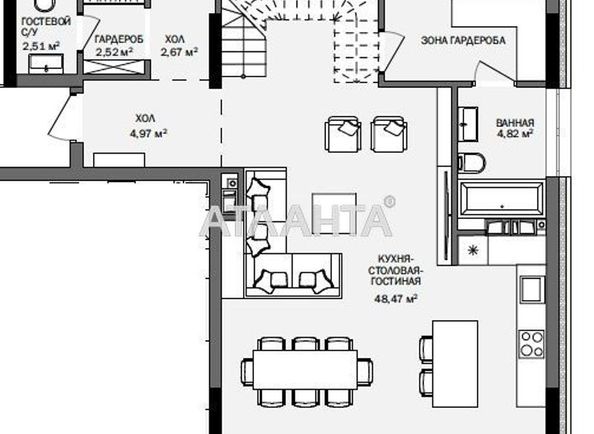 4+-rooms apartment apartment by the address st. Frantsuzskiy bul Proletarskiy bul (area 208,0 m2) - Atlanta.ua - photo 3