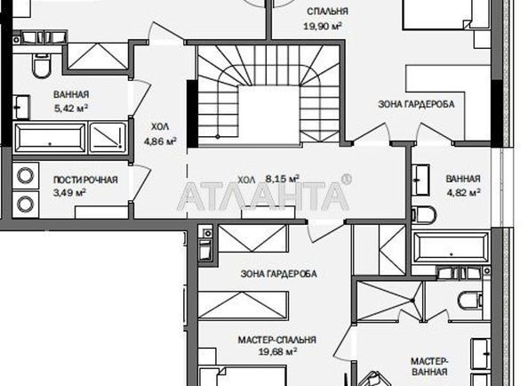 4+-rooms apartment apartment by the address st. Frantsuzskiy bul Proletarskiy bul (area 208,0 m2) - Atlanta.ua - photo 4